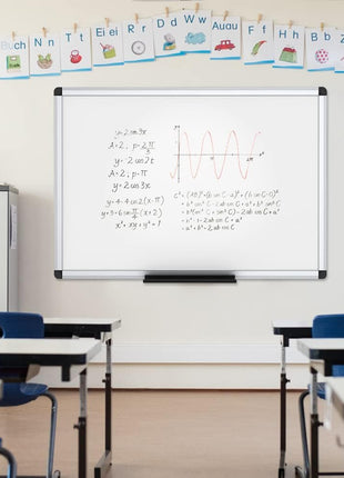 VIZ-PRO Magnetic Whiteboard/Dry Erase Board, 36 X 24 Inches, Includes 1 Eraser & 2 Markers & 4 Magnets