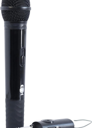 Singing Machine Portable Wireless Microphone (Black) - Premium Unidirectional UHF Wireless Mic for Singing, Speeches & Events - Cordless Mic Compatible with Karaoke Machines, PA Systems & More