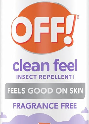 OFF! Clean Feel Insect Repellent Aerosol with 20% Picaridin - Long-Lasting DEET-Free Protection from Mosquitoes, Fragrance-Free Pest Control For Ticks & Flies, Camping, Bug Spray - 5 oz | insect-repellants