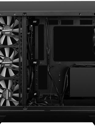 msi MAG PANO 120R PZ - ATX Mid-Tower Gaming PC Case - 270-degree Tempered Glass Panel - Liquid Cooling Support up to 360mm Radiator - Pre-Installed 7 ARGB Fans - VGA Bracket