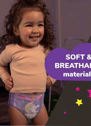 Pull-Ups Girls' Night-Time Potty Training Pants, Size 4T-5T Overnight Training Underwear (38-50 lbs), 52 Ct