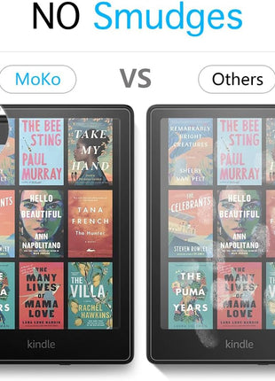 MoKo 3 Pack Screen Protector for 7 inch Kindle Paperwhite 12th Generation 2024 & Kindle Colorsoft Signature Edition, Anti Glare PET Protective Film Matte Screen Protector for Kobo Libra, Case Friendly