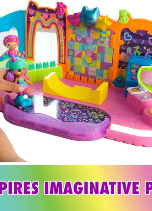 Gabby's Dollhouse Party Room Playset with Skater Gabby & Marty Figures | Exclusive Skater Figures, Working Skates for Pretend Play, Sensory Fidget Toys on Wall, Kids Toys for Girls & Boys Ages 3+