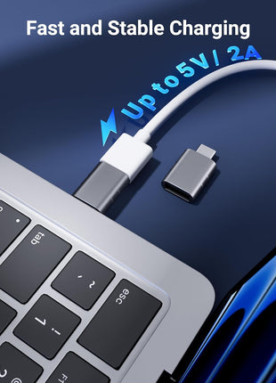 Syntech USB C to USB Adapter Pack of 2, USB 3.0 to Thunderbolt 5/4 Adapter | Compatible with MacBook Pro Air 2026, Surface, iPad, iPhone, Galaxy Notebook, XPS and More Type C Devices, Space Grey