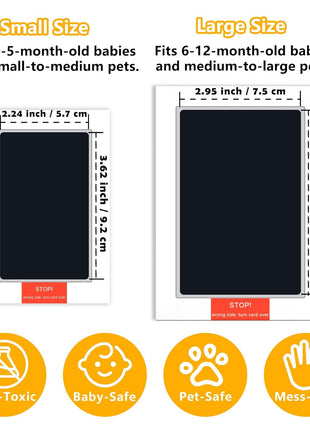 4-Pack Baby Inkless Hand and Footprint Kit Paw Nose Print Kit for Dogs Cats Pets Clean Touch Ink Pad for Baby Pets Newborn Keepsake Mess-Free Ink Pad