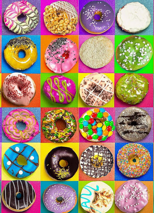 Jigsaw Puzzles 1000 Pieces for Adults, Families (Donuts) Pieces Fit Together Perfectly