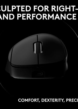 Logitech G PRO X Superlight 2 DEX Wireless Gaming Mouse, 60g pro-Grade Right-Handed Mouse with 5 programmable Buttons, USB-C Charging, 44k DPI Sensor, up to 8 kHz Polling for PC/Mac - Black