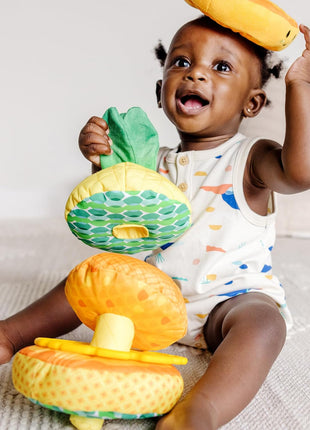 Melissa & Doug Multi-Sensory Pineapple Soft Stacker Infant Toy