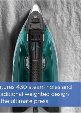 Rowenta Pro Master Stainless Steel Soleplate Steam Iron for Clothes, Anti-Drip Protection, 210 g/min, 400 Microsteam Holes, 1775 Watts Iron Steamer for Clothes, Powerful Steam DW8360