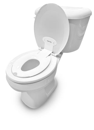 Ingenuity: ity by Ingenuity Flip & Sit Potty Seat (White) – Easy to Set Up & Remove Potty Training Seat That Attaches to Adult Toilet Seat