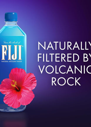 FIJI Natural Artesian Bottled Water 1 Liter / 33.8 Fl Ounce (Pack of 12) - 100% Natural Electrolytes