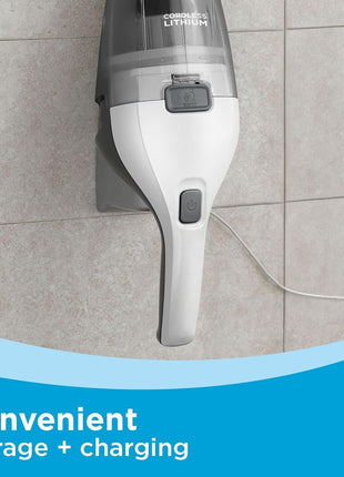 BLACK+DECKER dustbuster Cordless Handheld Vacuum, Portable Car Vacuum Cordless Rechargeable, Wall Mount, Strong Suction QuickClean (HNVC215B10)