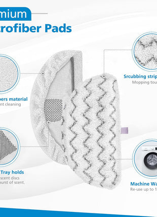 6 Pack 1940 Steam Mop Pads for Bissell PowerFresh Steam Mop 1940 | Fit 1806 1544 1440 2075A 2685A 1940W 19404 Series, Model 19402 19408 1940a 1940f 1940q 1940t B0006 B0017, Part #5938#203-2633