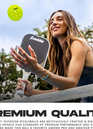 Franklin Sports X-40 Outdoor Pickleballs - Official Ball of USA Pickleball, APP Tour + US Open - Regulation Size