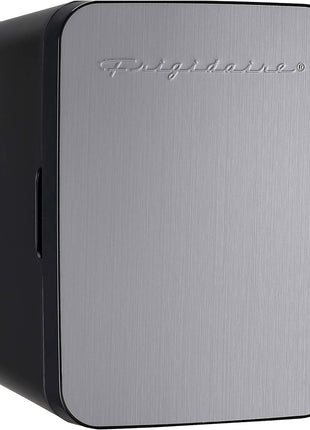 Frigidaire Portable 10L, 15-can Mini Fridge Brushed Stainless Steel 110V (AC) Wall outlet. Plugs into a 12V Car adapter or home outlet. EFMIS183-B-SS (Renewed)