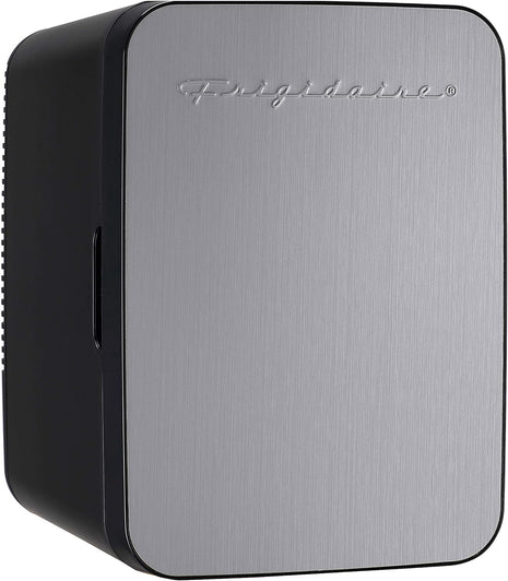 Frigidaire Portable 10L, 15-can Mini Fridge Brushed Stainless Steel 110V (AC) Wall outlet. Plugs into a 12V Car adapter or home outlet. EFMIS183-B-SS (Renewed)