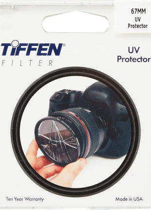 Tiffen 67mm UV Protector Filter 67mm Lens Filter Impact & Scratch Resistant | Ultra Slim Lens filter | Clear Optical Glass | Reduces the Bluish cast of Daylight | Reduces UV light transmission