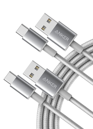 Anker USB A to USB C Cable, USB to USB C Cable (2-Pack, 6 ft, Black) | For iPhone 17 Series, Samsung Galaxy S10 / S10+, LG V30, Beats Fit Pro, and More