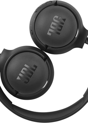 JBL Tune 510BT - Bluetooth headphones with up to 40 hours battery, microphone for call, foldable and comfortable, Android and iOs compatible (Black)