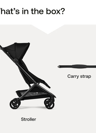 Bugaboo Butterfly 2 Ultra-Compact Travel Stroller One-Second Fold | Airplane carry-on approved, reclining seat, suspension wheels, adjustable footrest, Black