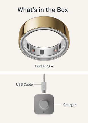 OURA Ring 4 Smart Ring - Gold - Size 8