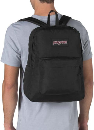 JanSport SuperBreak Plus Backpack with Padded 15-inch Laptop Sleeve and Integrated Bottle Pocket - Spacious and Durable Daypack for Work and Travel - Black
