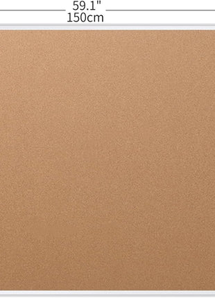 VIZ-PRO Large Cork Bulletin Board, 60 X 48 Inches, Wall-Mounted Corkboard with Silver Aluminium Frame for School, Office, and Home 5' X 4'