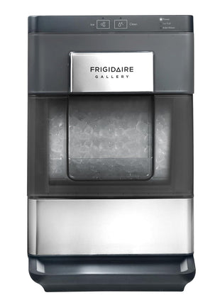 Frigidaire Gallery, 33 Lbs. Countertop Ice Maker, Nugget Shaped Ice, Stainless Steel Trim (Black)