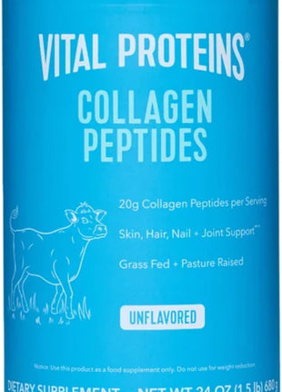 Vital Proteins Natural Whole Nutrition Collagen Peptides - Pasture Raised, Grass Fed, Paleo Friendly, Gluten Free, Single Ingredient - 24 Ounce