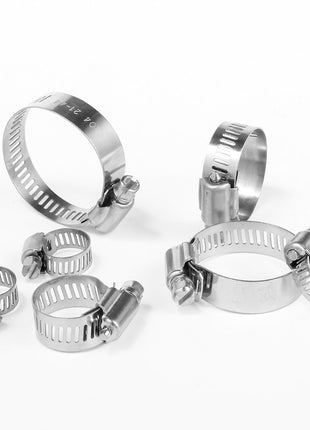 LOKMAN 20 Pack Stainless Steel Hose Clamp Adjustable 3/8'' - 5/8'' (10-16mm) Worm Gear Hose Clamp, Metal Fuel Line Pipe Clamp for Plumbing, Automotive And Mechanical Application