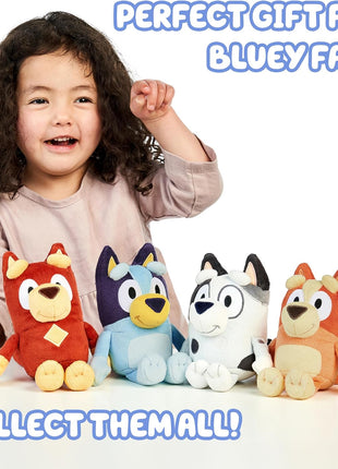 Bingo & Bluey Plush Toys 2-Pack, Soft Deluxe Fabric, Embroidered | Cuddly stuffed animals for show time, story time, or naps; Bluey toys for preschoolers and fans ages 3+