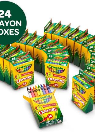 Crayola Crayons Bulk (24 Packs), Teacher Classroom Must Haves & Essentials, School Supplies for Kids, Gifts, Ages 3+ | School Supplies for Kids, Teacher Gifts, Ages 3+