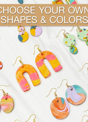 JOiFULi 132 Pc- Complete DIY Friendship Craft Set for Teens, Ages 12+ Aesthetic Polymer Clay Earring Jewelry Craft Making Set