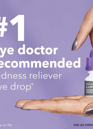 LUMIFY Eye Drops for Red Eyes, Redness Reliever for Brighter Looking Eyes, Works in 1 Minute & Lasts Up to 8 Hours, Eye Drops, 0.25 Fl Oz (7.5mL)