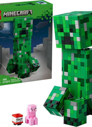 LEGO Minecraft The Creeper Kids Building Toy - Minecraft Toy for Boys & Girls, Ages 10+ - Room Decor for Gamers w/ 1st Version Creeper Minifigure - Gift for Birthdays - 21276