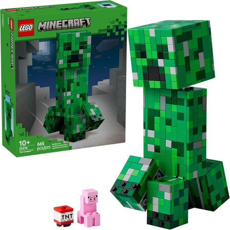 LEGO Minecraft The Creeper Kids Building Toy - Minecraft Toy for Boys & Girls, Ages 10+ - Room Decor for Gamers w/ 1st Version Creeper Minifigure - Gift for Birthdays - 21276