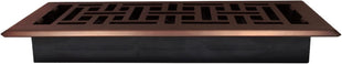 Decor Grates Metal Oriental Decorative Air Vent Cover 4x10 Floor Register ??Adjustable Control Lever ??AC Floor Vent Covers for Home Floor Vents ??Fits 4 x 10 Inch Opening ??Rubbed Bronze (AJH410-RB)