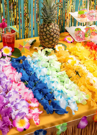 Joyin Toy 36 Counts Hawaiian Leis Bulk, Tropical Flower Lei Hawaiian Lei Beach Hawaii Luau Party Favors Decoration Birthday Party Supplies(3 Dozen)