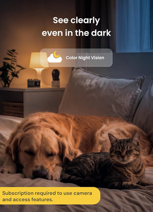 Furbo Mini 360° [Subscription Required] New 2K QHD Pet Camera - Unlock w/Paid Plan: Dog & Cat Safety Alerts, Rotating Treat Toss, 2-Way Speaker (Low Risk, 3mo Min. Cancel Anytime)