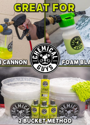 Chemical Guys Ultimate Scratch-Free Detailing Car Wash Bucket Kit with Accessories, Car Detailing Kit With Dirt Trap, Wash Mitt, Lid, and 16 oz Soap, Safe For Trucks, SUVs, Motorcycles, RVs
