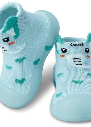 Dookeh Baby Sock Shoes Boys Girls First Walking Shoes Non-Slip Slippers Soft Sole Sneakers Toddler Infant Babygirl (A3-Gray, us_Footwear_Size_System, Toddler, Age_Range, Medium, 12_Months, 18_Months)