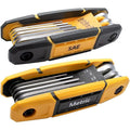 MULWARK 17pcs Folding Allen Wrench Set | Metric & Standard SAE - Key Tool 2 Pack Portable Hex for Basic Home Repair and General Applications