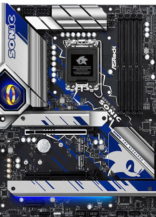 ASRock Z790 PG Sonic LGA1700 Motherboard, Intel 14th/13th/12th Gen Support, DDR5 7200+ OC, PCIe 5.0, Killer 2.5G LAN, Sonic Themed Design, 14+1+1 Power Phase