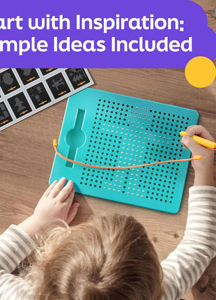 Magnetic Drawing Board for Kids & Toddlers, Airplane & Car Ride Activities | Magnetic Tablet Toy with Beads & Stylus Pen, Travel Toys for Toddlers, Road Trip & Flight Activity, Gift for Boys & Girls