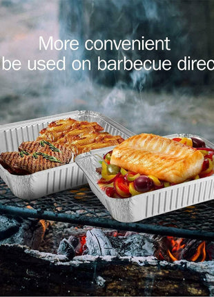 20Pack Drip Pans Compatible with Weber Grills Spirit Gas Grills, Q Grills, Genesis and Genesis II LX 200 300 Series,Disposable Aluminum Foil BBQ Grease Trays, 8.5 x 6 Inch
