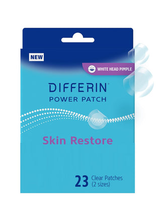 Differin Power Pimple Patches, Hydrocolloid Acne Treatment, 23 ct | Whitehead Acne Spot Treatment, Absorbs Pus, Niacinamide + Zinc Hyaluronate, 4-In-1 Hydrotech Formula, Pimple Patches For Face