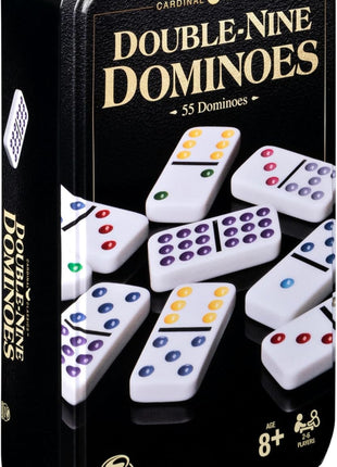 Spin Master Games Double 9 Dominoes Set in Storage Tin Classic Tile Game