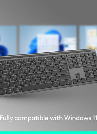 Logitech Signature Slim K950 Wireless Keyboard, Sleek Design, Switch Typing Between Devices, Quiet Typing, Bluetooth, Multi-OS, Windows, Mac, Chrome - Graphite