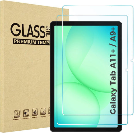 ProCase 2 Pack Screen Protector for Galaxy Tab A11 Plus/Tab A9 Plus | Quality HD Clear Tempered Glass 9H Film Guard for Tab A11+ 2025 / A9+ 5G 11" 2023