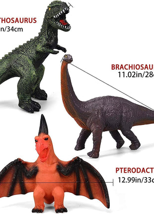 Gzsbaby 6 Piece Jumbo Dinosaur Toys for Kids 3-5 and Toddlers, Large Soft Dinosaur Toys for Lovers - Perfect Party Favors, Birthday Gifts